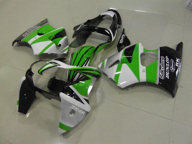 Green White Stripe 2000-2002 ZX6R Motorcycle Fairings Green White Stripe 2000-2002 ZX6R Motorcycle Fairings