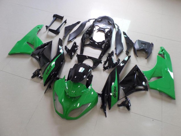 Green and Black 2009-2012 ZX6R Motorcycle Fairings Green and Black 2009-2012 ZX6R Motorcycle Fairings