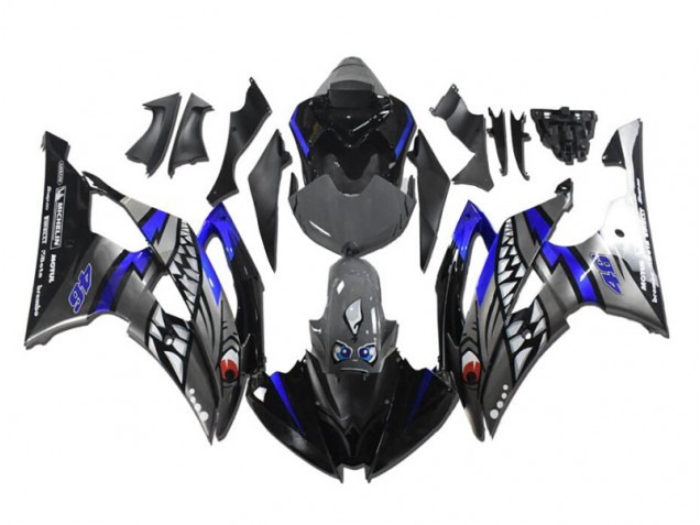 Grey Blue Shark 2008-2016 YZF R6 Motorcycle Fairings Grey Blue Shark 2008-2016 YZF R6 Motorcycle Fairings