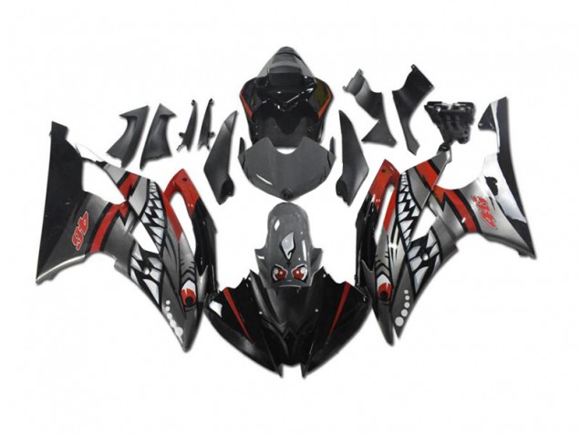 Grey Red Shark 2008-2016 YZF R6 Motorcycle Fairings Grey Red Shark 2008-2016 YZF R6 Motorcycle Fairings