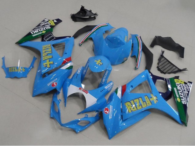 Light Blue Rizla 2007-2008 GSXR 1000 Motorcycle Fairings Light Blue Rizla 2007-2008 GSXR 1000 Motorcycle Fairings