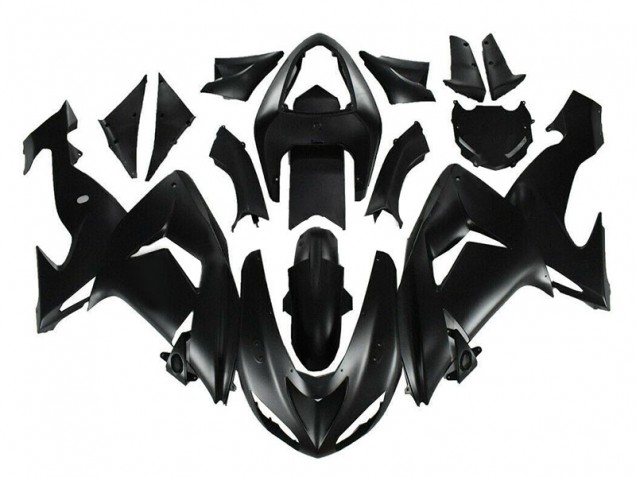 Matte Black 2006-2007 ZX10R Motorcycle Fairings Matte Black 2006-2007 ZX10R Motorcycle Fairings
