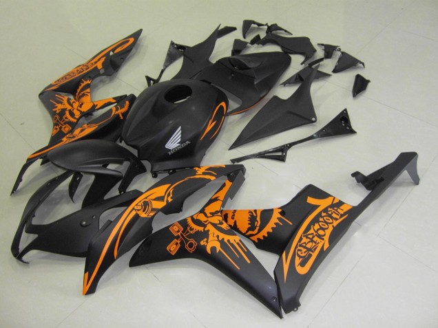 Matte Black Orange Sticker 2007-2008 CBR600RR Motorcycle Fairings Matte Black Orange Sticker 2007-2008 CBR600RR Motorcycle Fairings
