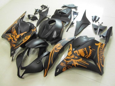 Matte Black Orange Sticker 2009-2012 CBR600RR Motorcycle Fairings