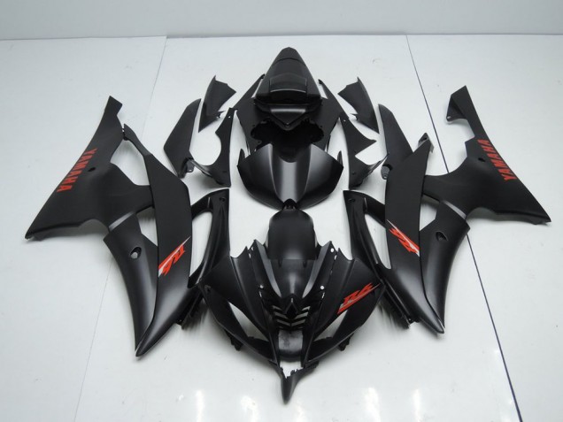 Matte Black Red Decals 2008-2016 YZF R6 Motorcycle Fairings Matte Black Red Decals 2008-2016 YZF R6 Motorcycle Fairings