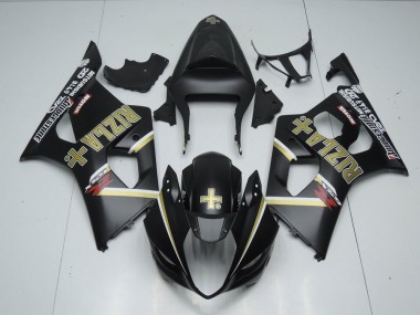 Matte Black Rizla 2003-2004 GSXR 1000 Motorcycle Fairings