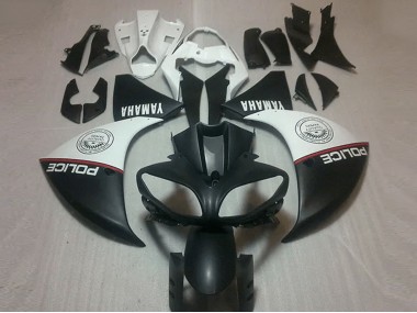 Matte Black White 2009-2011 YZF R1 Motorcycle Fairings