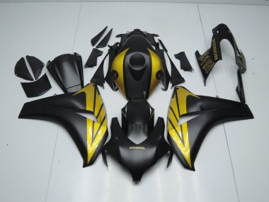 Matte Black and Gold 2008-2011 CBR1000RR Motorcycle Fairings