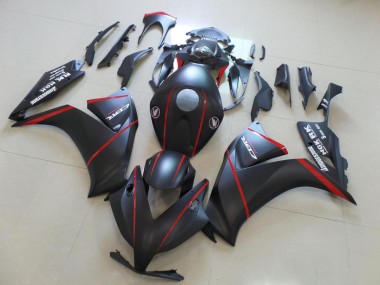 Matte Bladk with Red Stripe 2012-2016 CBR1000RR Motorcycle Fairings