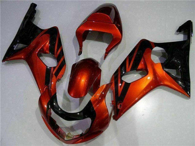 Orange Black 2000-2002 GSXR 1000 Motorcycle Fairings Orange Black 2000-2002 GSXR 1000 Motorcycle Fairings
