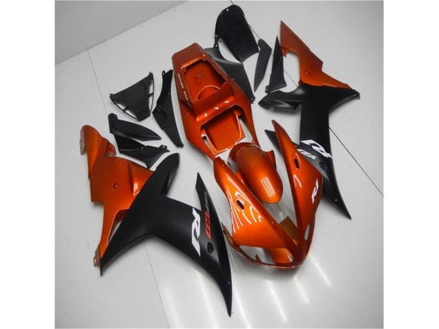 Orange Black 2002-2003 YZF R1 Motorcycle Fairings Orange Black 2002-2003 YZF R1 Motorcycle Fairings