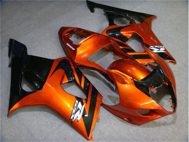 Orange Black 2003-2004 GSXR 1000 Motorcycle Fairings Orange Black 2003-2004 GSXR 1000 Motorcycle Fairings