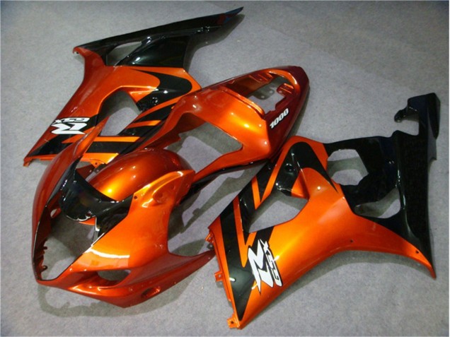 Orange Black 2003-2004 GSXR 1000 Motorcycle Fairings Orange Black 2003-2004 GSXR 1000 Motorcycle Fairings