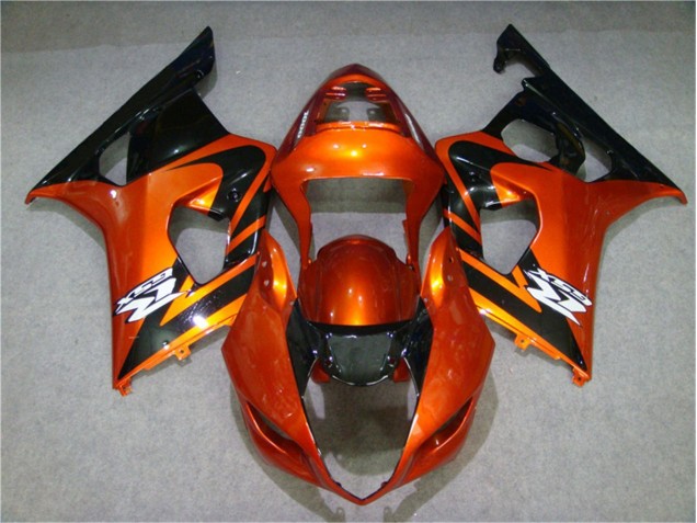 Orange Black 2003-2004 GSXR 1000 Motorcycle Fairings Orange Black 2003-2004 GSXR 1000 Motorcycle Fairings