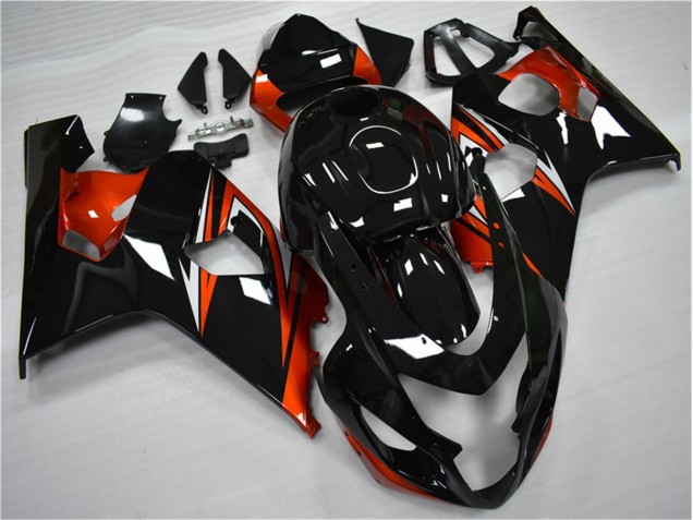 Orange Black 2004-2005 GSXR 600/750 Motorcycle Fairing Orange Black 2004-2005 GSXR 600/750 Motorcycle Fairing