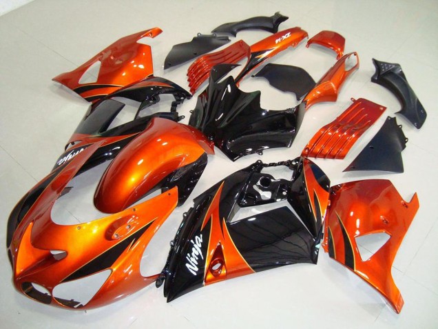 Orange Black 2006-2011 ZX14R ZZR1400 Motorcycle Fairings Orange Black 2006-2011 ZX14R ZZR1400 Motorcycle Fairings