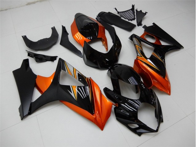 Orange Black 2007-2008 GSXR 1000 Motorcycle Fairings Orange Black 2007-2008 GSXR 1000 Motorcycle Fairings