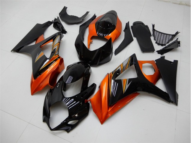 Orange Black 2007-2008 GSXR 1000 Motorcycle Fairings Orange Black 2007-2008 GSXR 1000 Motorcycle Fairings
