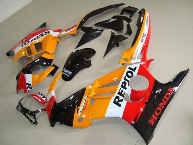 Orange Black Repsol 1995-1998 CBR600 F3 Motorcycle Fairings Orange Black Repsol 1995-1998 CBR600 F3 Motorcycle Fairings