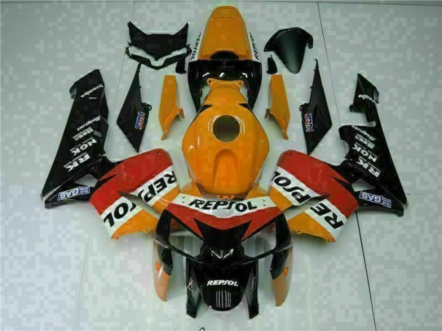 Orange Black Repsol 2005-2006 CBR600RR Motorcycle Bodywork Orange Black Repsol 2005-2006 CBR600RR Motorcycle Bodywork