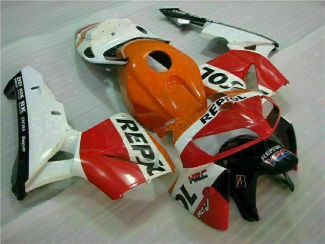 Orange Black Repsol 2005-2006 CBR600RR Motorcycle Fairing Orange Black Repsol 2005-2006 CBR600RR Motorcycle Fairing