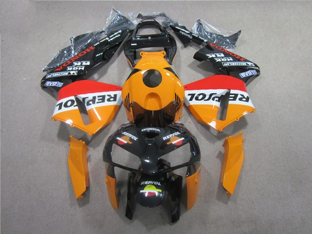 Orange Black Repsol 2005-2006 CBR600RR Motorcycle Fairings Orange Black Repsol 2005-2006 CBR600RR Motorcycle Fairings