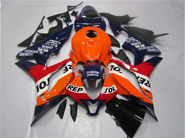 Orange Blue Black Repsol 2007-2008 CBR600RR Motorcycle Fairings Orange Blue Black Repsol 2007-2008 CBR600RR Motorcycle Fairings