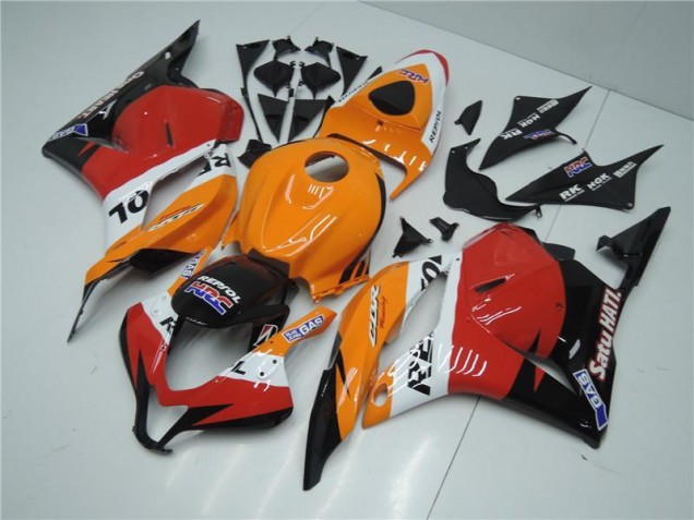 Orange Red Black Repsol 2009-2012 CBR600RR Motorcycle Fairings