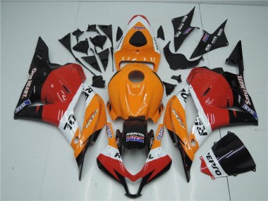 Orange Red Black Repsol 2009-2012 CBR600RR Motorcycle Fairings