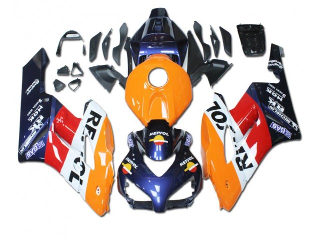 Orange Red Blue Repsol 2004-2005 CBR1000RR Motorcycle Fairings Orange Red Blue Repsol 2004-2005 CBR1000RR Motorcycle Fairings