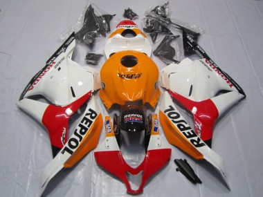 Orange Red White Repsol 2009-2012 CBR600RR Motorcycle Fairings