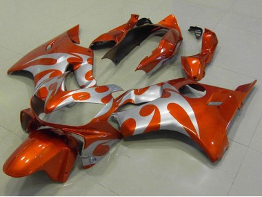 Orange Silver 2004-2007 CBR600 F4i Motorcycle Fairings
