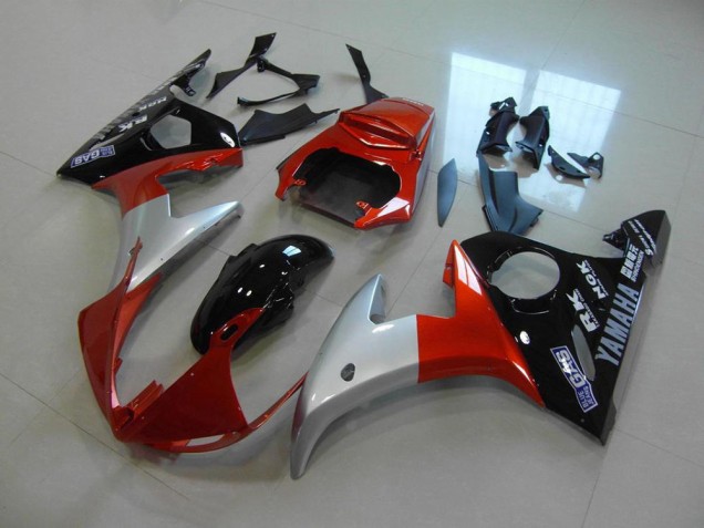 Orange Silver Black 2003-2005 YZF R6 Motorcycle Fairings
