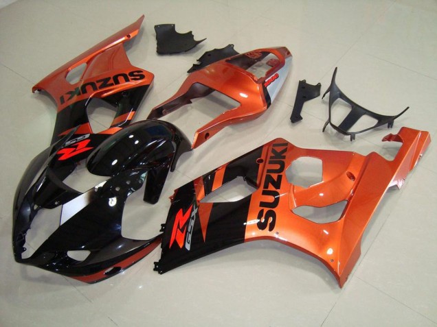 Orange and Black 2003-2004 GSXR 1000 Motorcycle Fairings Orange and Black 2003-2004 GSXR 1000 Motorcycle Fairings