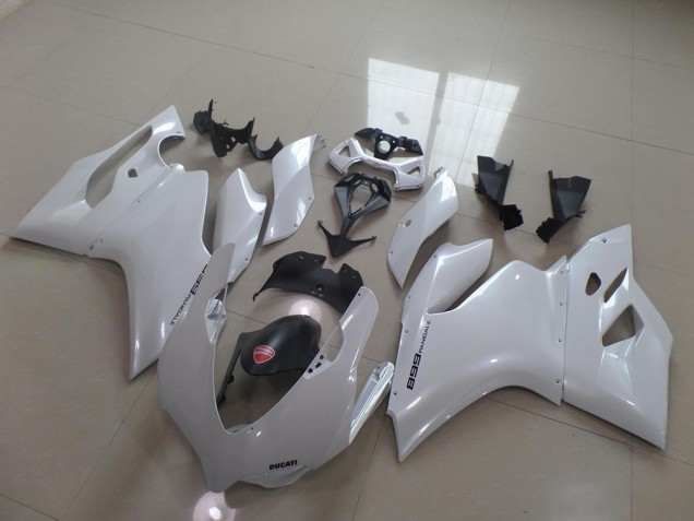 Pearl White 2011-2014 Ducati 1199 Motorcycle Fairings Pearl White 2011-2014 Ducati 1199 Motorcycle Fairings
