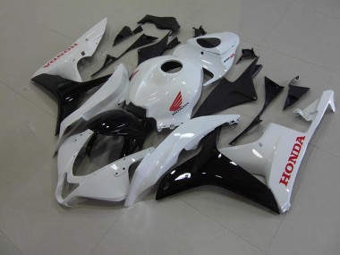 Pearl White Black 2007-2008 CBR600RR Motorcycle Fairings