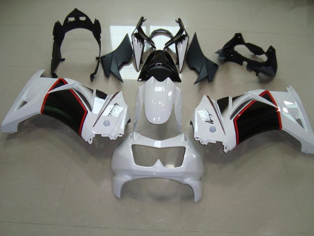 Pearl White Black 2008-2012 ZX250R Motorcycle Fairings Pearl White Black 2008-2012 ZX250R Motorcycle Fairings