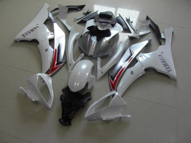 Pearl White Silver 2008-2016 YZF R6 Motorcycle Fairings