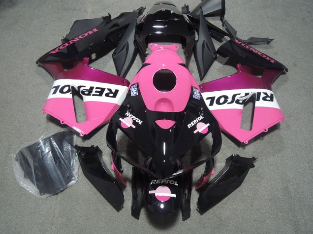 Pink Black Repsol 2005-2006 CBR600RR Motorcycle Fairings Pink Black Repsol 2005-2006 CBR600RR Motorcycle Fairings