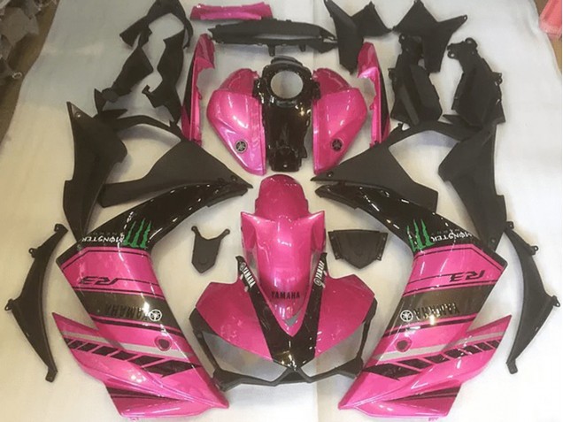 Pink and Black 2015-2022 YZF R3 Motorcycle Fairings Pink and Black 2015-2022 YZF R3 Motorcycle Fairings