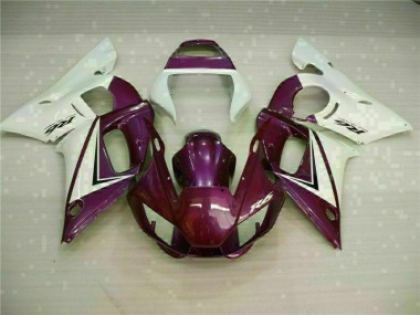 Purple White 1998-2002 YZF R6 Motorcycle Fairings