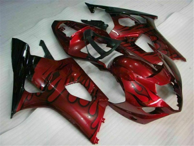 Red 2003-2004 GSXR 1000 Motorcycle Fairings