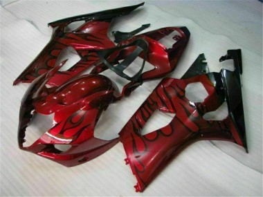 Red 2003-2004 GSXR 1000 Motorcycle Fairings