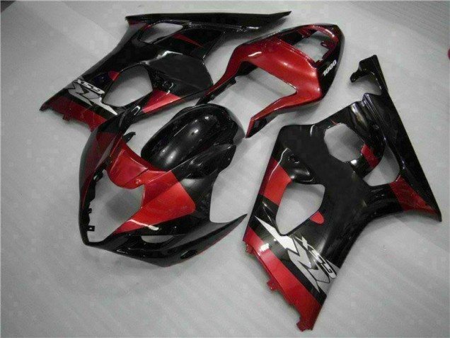 Red Black 2003-2004 GSXR 1000 Motorcycle Fairings Red Black 2003-2004 GSXR 1000 Motorcycle Fairings