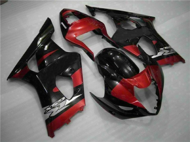 Red Black 2003-2004 GSXR 1000 Motorcycle Fairings Red Black 2003-2004 GSXR 1000 Motorcycle Fairings