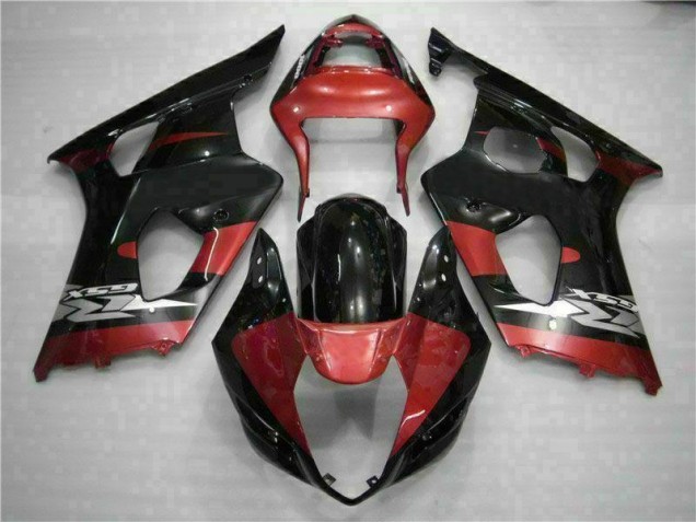 Red Black 2003-2004 GSXR 1000 Motorcycle Fairings Red Black 2003-2004 GSXR 1000 Motorcycle Fairings