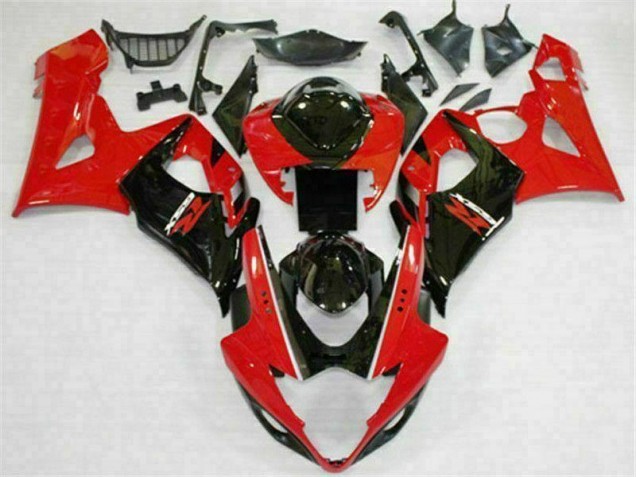 Red Black 2005-2006 GSXR 1000 Motorcycle Bodywork Red Black 2005-2006 GSXR 1000 Motorcycle Bodywork