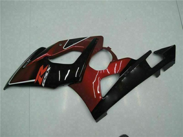 Red Black 2005-2006 GSXR 1000 Motorcycle Fairings Red Black 2005-2006 GSXR 1000 Motorcycle Fairings