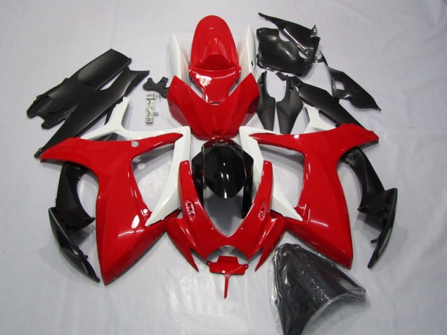 Red Black 2006-2007 GSXR 600 Motorcycle Fairings Red Black 2006-2007 GSXR 600 Motorcycle Fairings