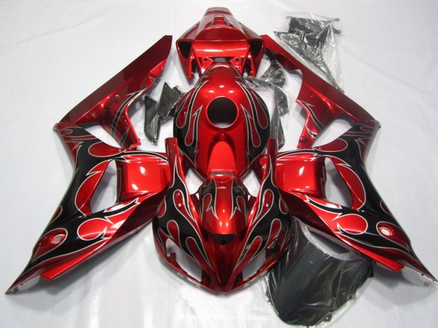 Red Black Flame 2006-2007 CBR1000RR Motorcycle Fairing Red Black Flame 2006-2007 CBR1000RR Motorcycle Fairing